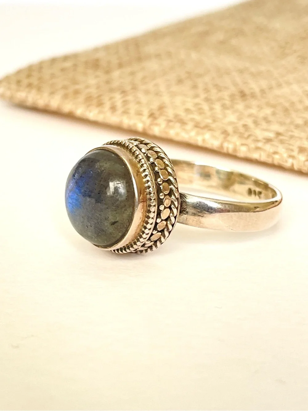 925 Sterling Silver Labradorite Ring Us: 9.5/10